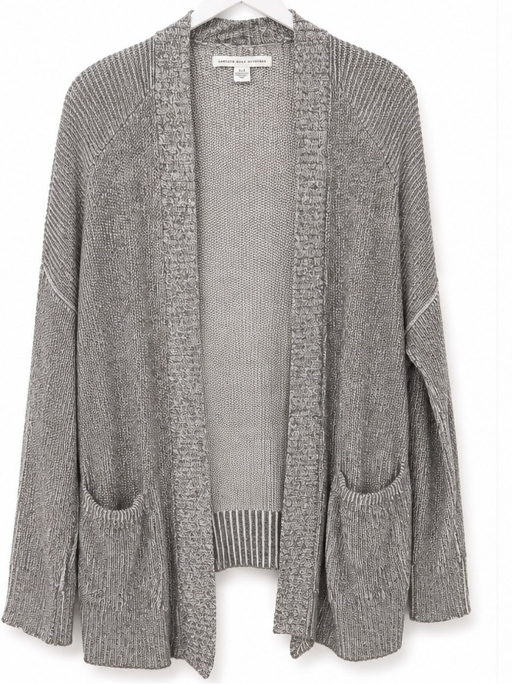 Cozy Gray Olive Open-Front Women’s Cardigan Sweater
